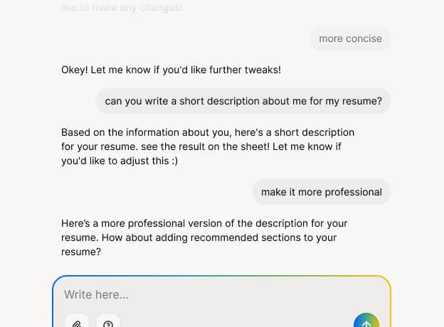 AI Assistant for Resume Writing